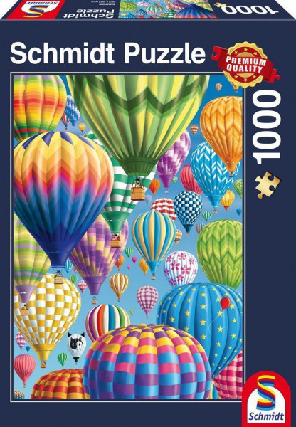 Puzzle: Bunte Ballone im Himmel (1000 Teile)