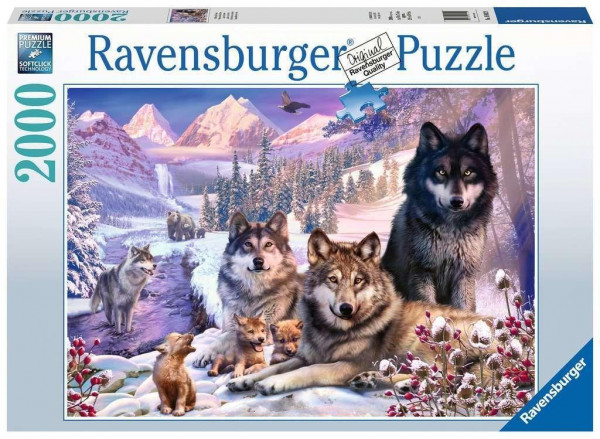 Puzzle: Wölfe im Schnee (2000 Teile)