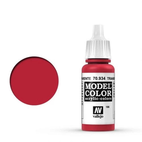 Vallejo Model Color: 186 Transparent Rot, 17 ml (934)