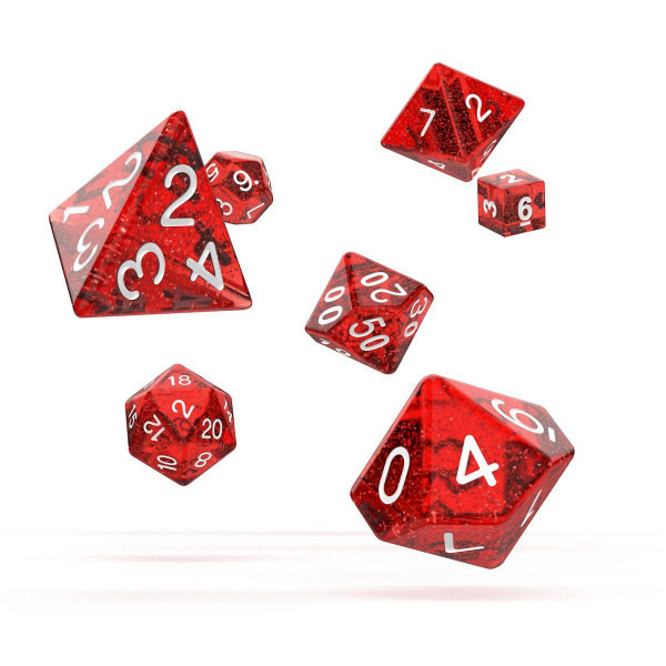 Oakie Doakie Dice RPG Set Speckled - Red (7)