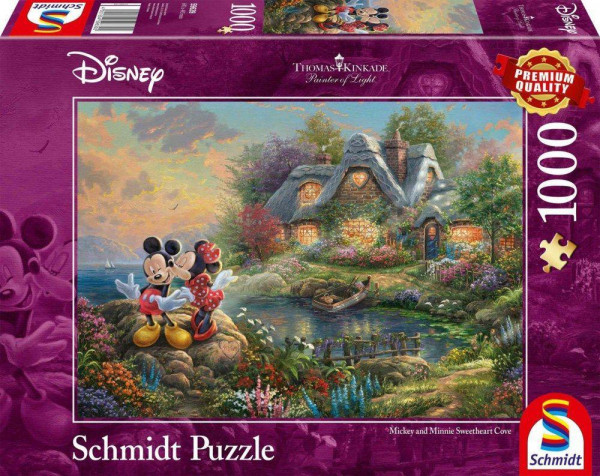 Puzzle: Thomas Kinkade Disney Sweethearts Mickey & Minnie (1000 Teile)